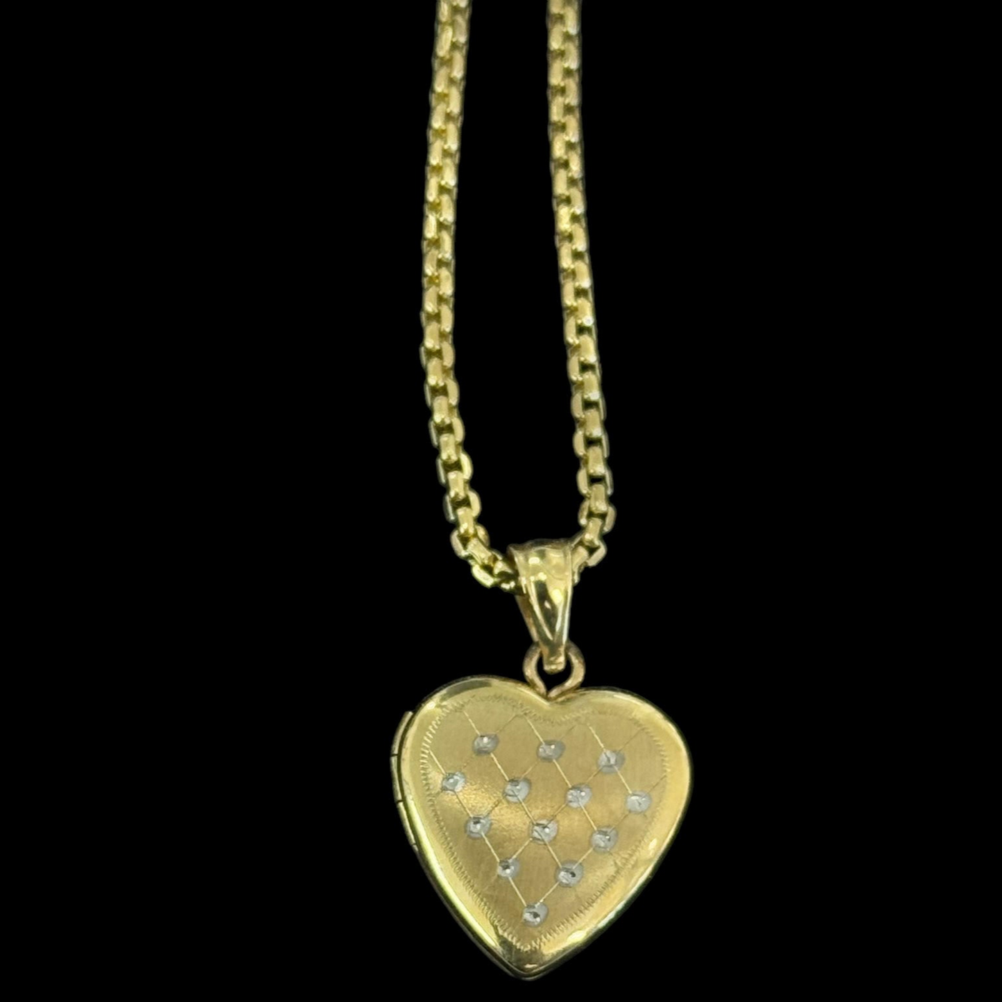 Locket CZ Stone Heart Pendant with Necklace