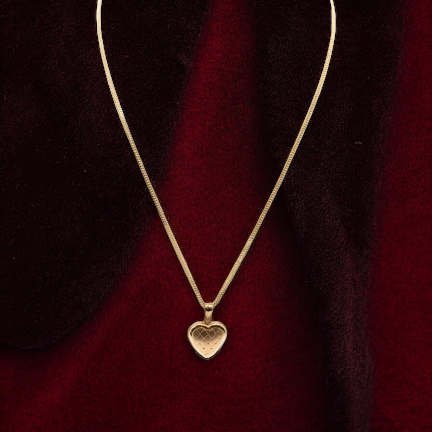 Locket CZ Stone Heart Pendant with Necklace