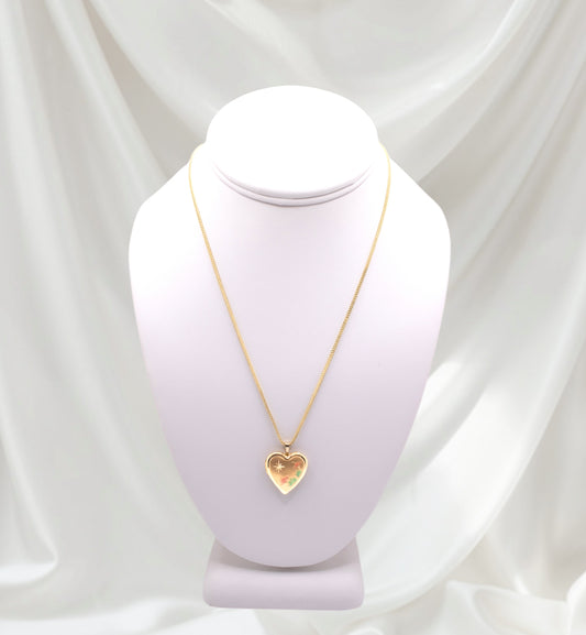 Necklace with Enamel Heart Pendant