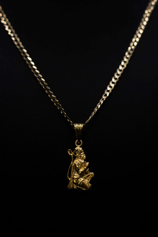 Cuban Chain paired with a Hanuman Pendant