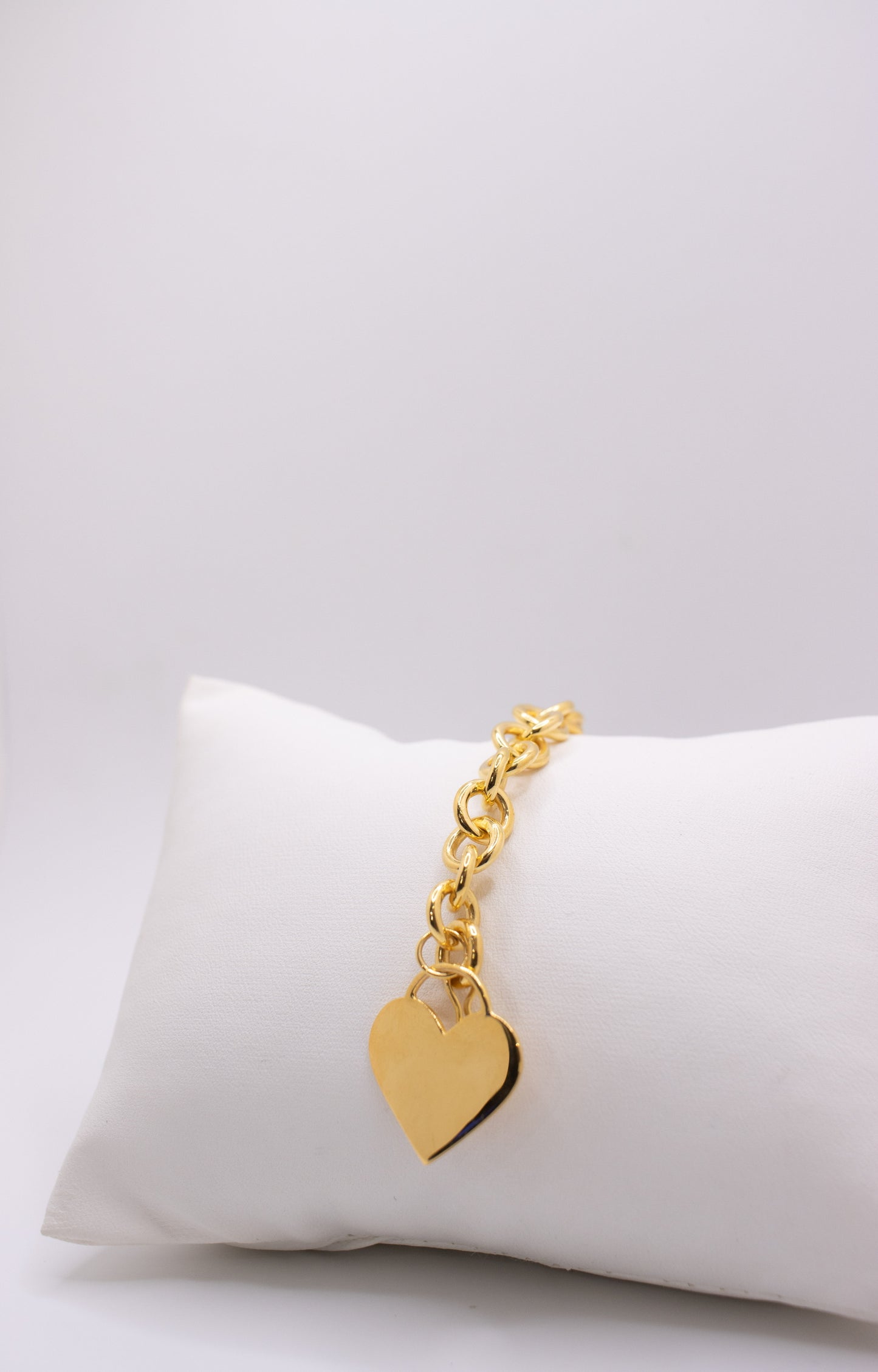 Loop Bracelet With a Heart Charm